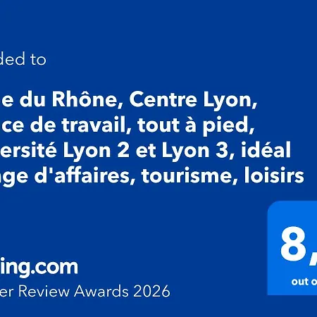 Berge Du Rhone, Centre Lyon, Espace De Travail, A Pied, Universite 2 Et 3, Ideal Voyage D'affaires, Tourisme, Loisirs Apartment